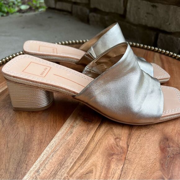 NEW Dolce Vita Jolice Gold Slip On Sandal Sz 8.5 - Picture 5 of 12
